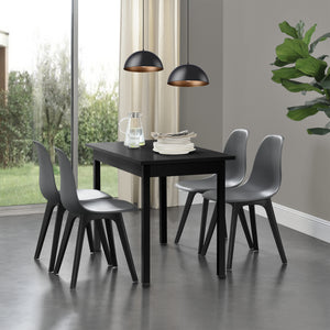 [en.casa] Set de 2 Chaises Design Chaise de Cuisine Chaise de Salle à Manger Plastique 83 x 54 x 48 cm