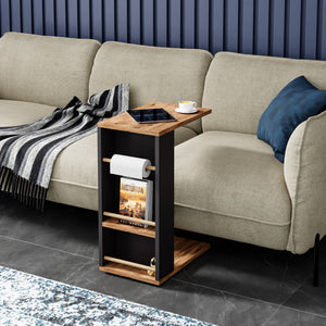 Table d'appoint Siikainen pour ordinateur portable 44 x 29 x 65 cm [en.casa]