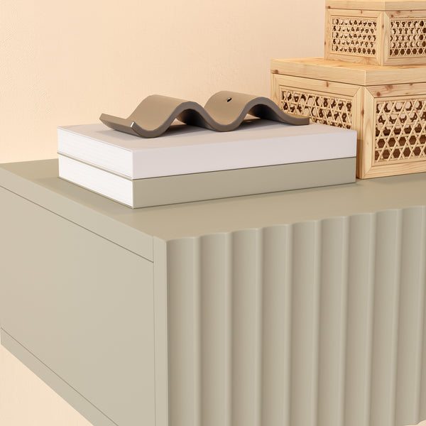 Set di 2 Comodini Sospesi Nand Mobili Notte da Parete con Cassetto [en.casa]