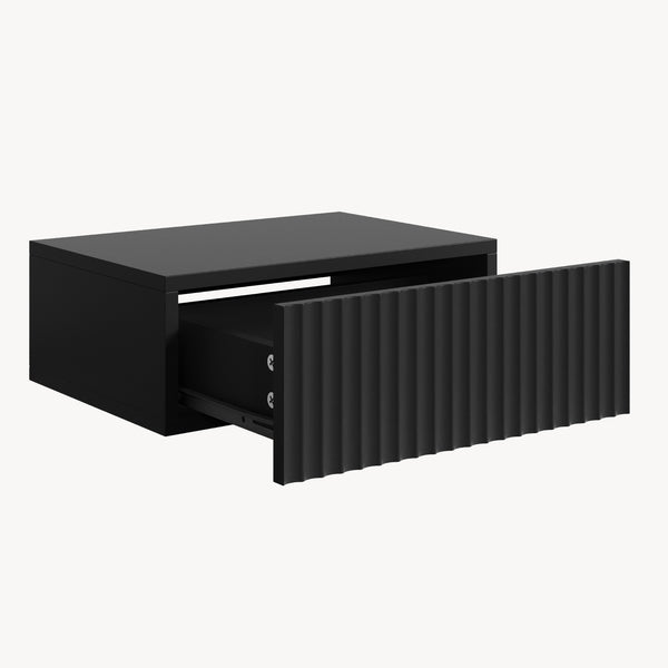 Set di 2 Comodini Sospesi Nand Mobili Notte da Parete con Cassetto [en.casa]