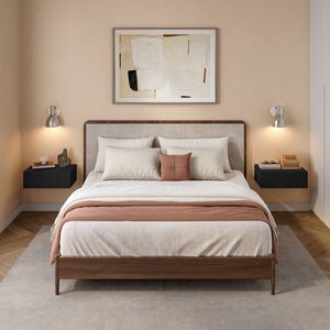 Set di 2 Comodini Sospesi Nand Mobili Notte da Parete con Cassetto [en.casa]