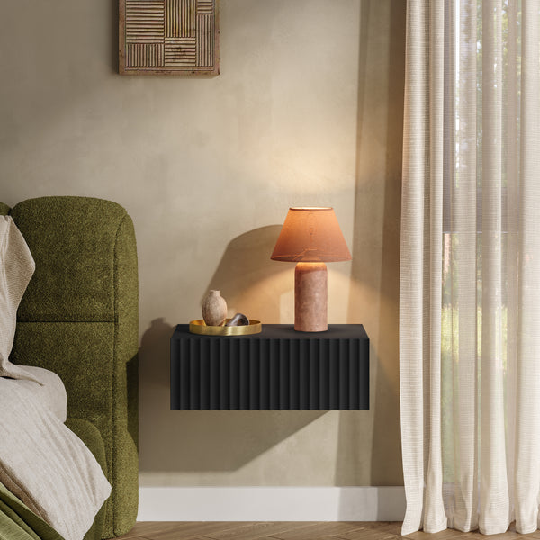 Set di 2 Comodini Sospesi Nand Mobili Notte da Parete con Cassetto [en.casa]