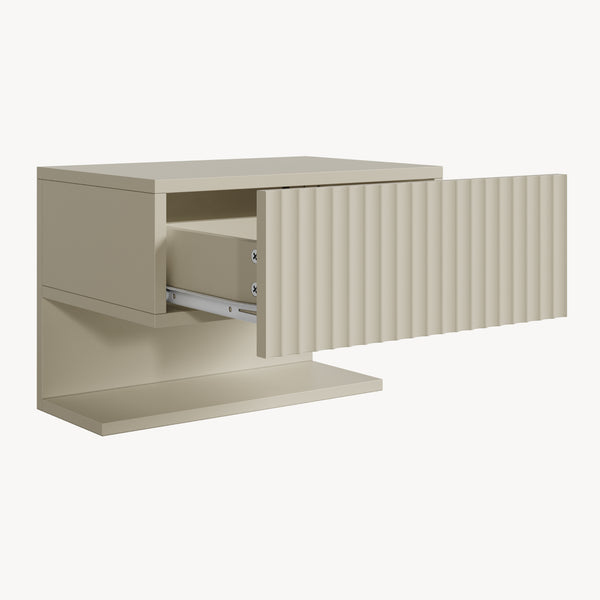 Set di 2 Comodini Sospesi Nand Mobili Notte da Parete con Cassetto [en.casa]