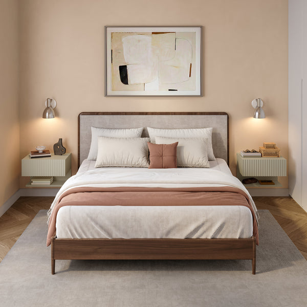 Set di 2 Comodini Sospesi Nand Mobili Notte da Parete con Cassetto [en.casa]