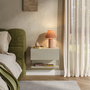 Set di 2 Comodini Sospesi Nand Mobili Notte da Parete con Cassetto [en.casa]