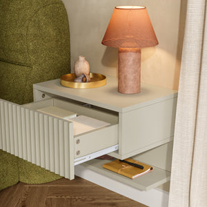 Set di 2 Comodini Sospesi Nand Mobili Notte da Parete con Cassetto [en.casa]