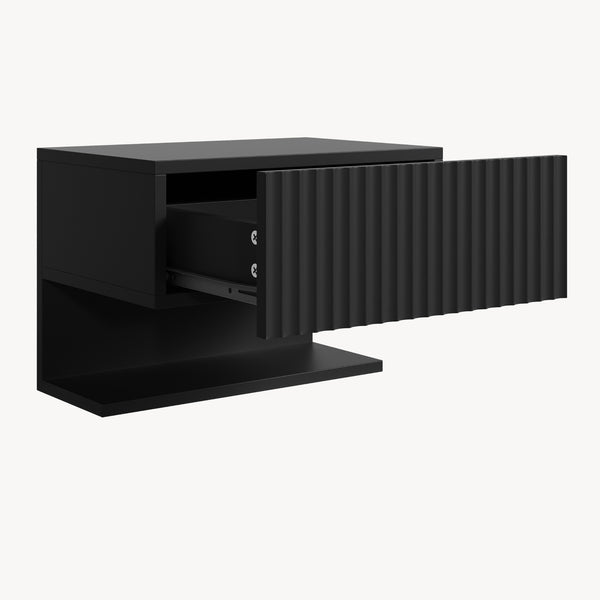 Set di 2 Comodini Sospesi Nand Mobili Notte da Parete con Cassetto [en.casa]