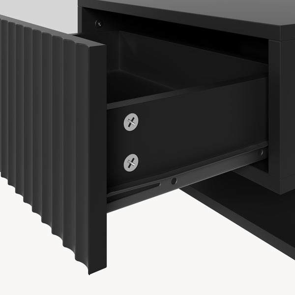 Set di 2 Comodini Sospesi Nand Mobili Notte da Parete con Cassetto [en.casa]