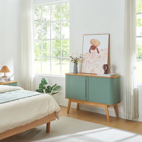 Buffet Tysvær bambou 110 x 40 x 80 cm [en.casa]