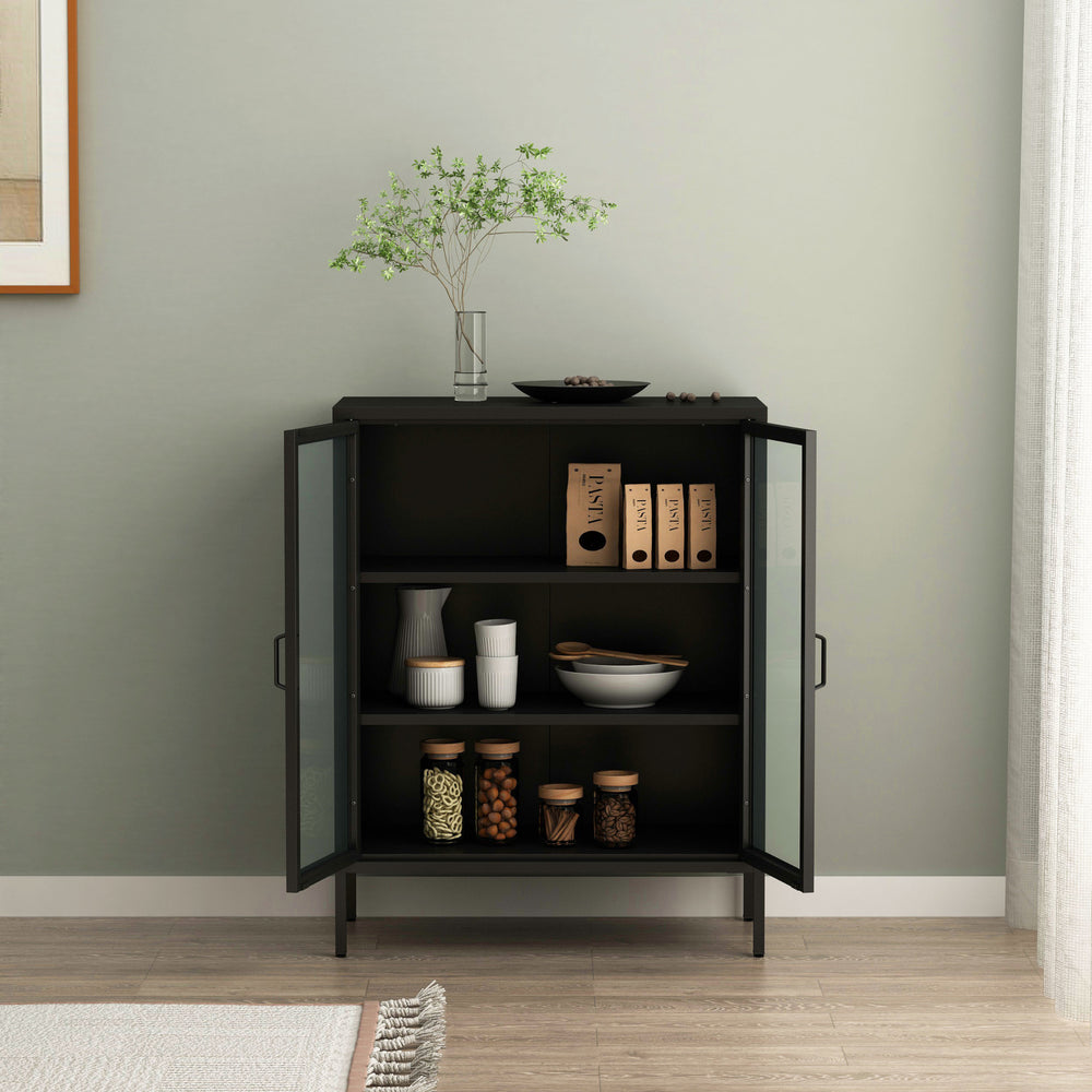Buffet Fauske avec portes en verre, différentes couleurs [en.casa] - premiumXL