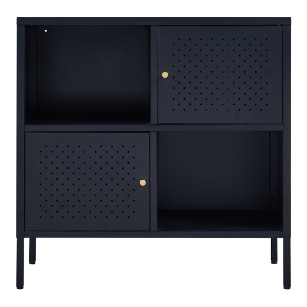 Credenza Comò Janakkala in Acciaio Nero [en.casa]
