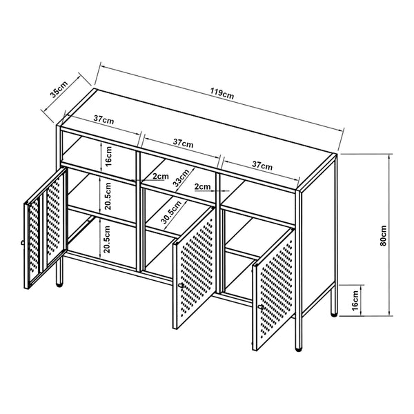 Sideboard Janakkala [en.casa]