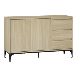 Credenza Bassa Kistiandi a 2 Ante e 3 Cassetti 77 x 120 x 40 cm [en.casa]