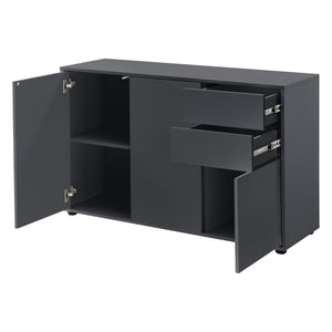 Commode Paarl 74 x 117 x 36 cm avec 3 portes [en.casa] 