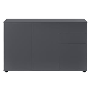 Commode Paarl 74 x 117 x 36 cm avec 3 portes [en.casa] 