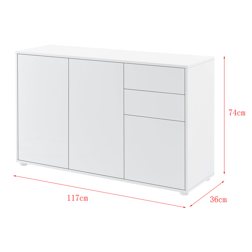 Sideboard Paarl 74x117x36 cm in diversi colori en.casa - premiumXL