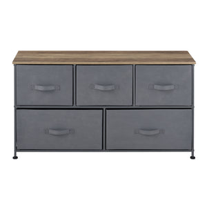 Commode meuble de rangement en métal tiroirs en non-tissé [pro.tec]