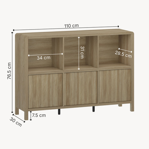 Commode Lukkodso 76,5 x 110 x 30 cm [en.casa] 