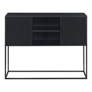 Comò con 2 Ante e 2 Scomparti Aperti, Consolle 90x108,5x30 cm con Telaio in Metallo, Mobiletto Multiuso per Camera/Ufficio - Vari Colori