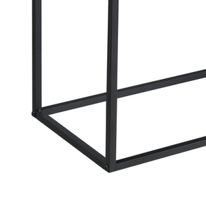 Comò con 2 Ante e 2 Scomparti Aperti, Consolle 90x108,5x30 cm con Telaio in Metallo, Mobiletto Multiuso per Camera/Ufficio - Vari Colori