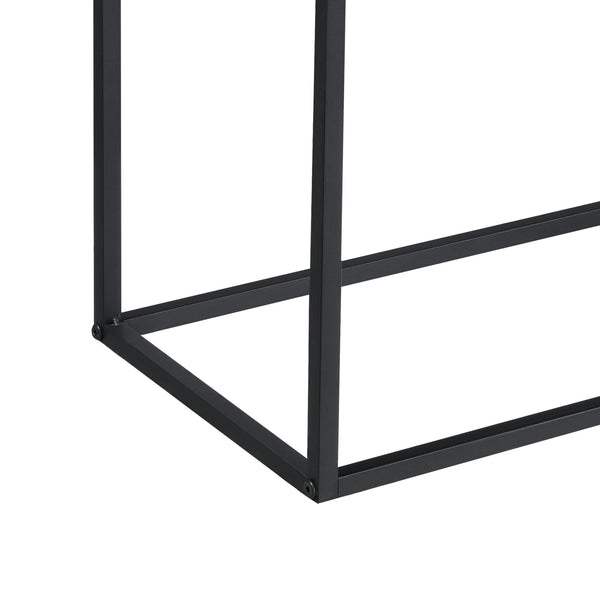 Comò con 2 Ante e 2 Scomparti Aperti, Consolle 90x108,5x30 cm con Telaio in Metallo, Mobiletto Multiuso per Camera/Ufficio - Vari Colori