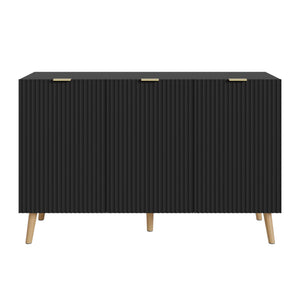 Credenza Nand Madia con Ante Scanalate 120x40x76 cm [en.casa] 