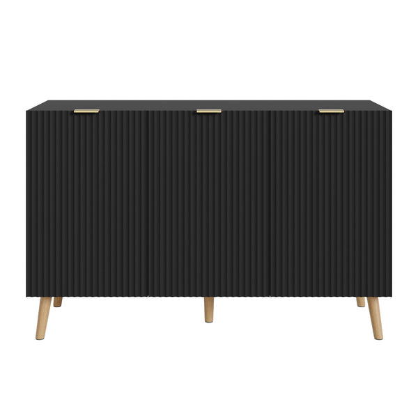 Credenza Nand Madia con Ante Scanalate 120x40x76 cm [en.casa] 