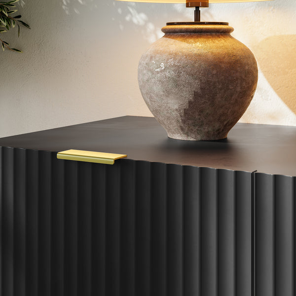 Credenza Nand Madia con Ante Scanalate 120x40x76 cm [en.casa] 