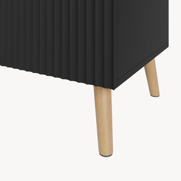 Credenza Nand Madia con Ante Scanalate 120x40x76 cm [en.casa] 