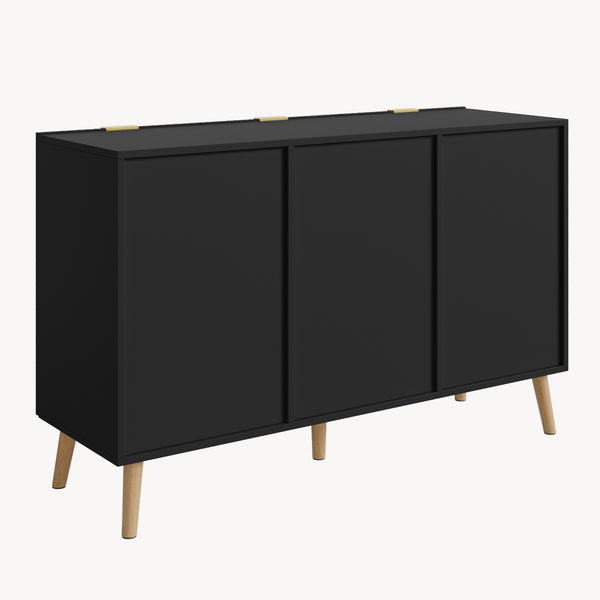 Credenza Nand Madia con Ante Scanalate 120x40x76 cm [en.casa] 
