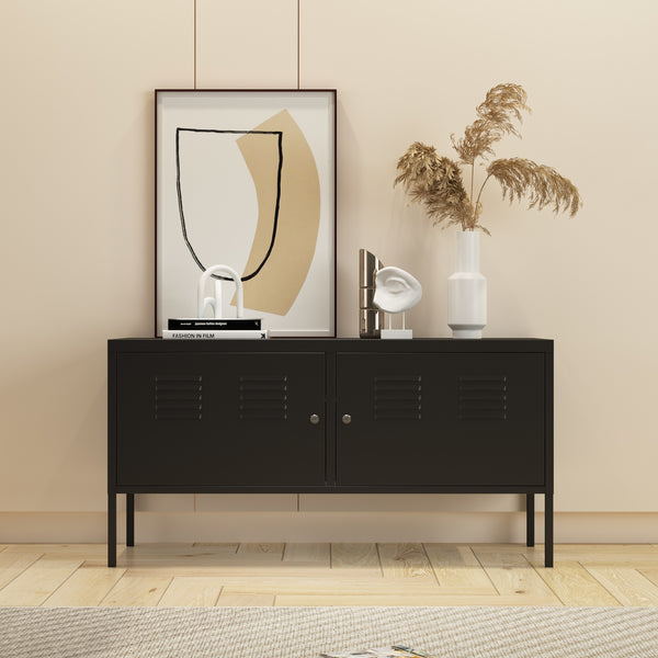 Sideboard Pyhtää 118x40x60cm Stahl [en.casa]