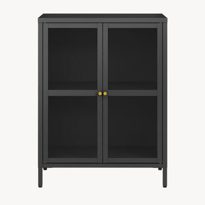 Credenza Säkylä Comò con Ante in Vetro Scanalato [en.casa]