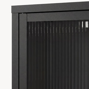 Credenza Säkylä Comò con Ante in Vetro Scanalato [en.casa]