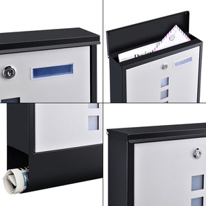 Briefkasten Sanitz 34x31x10cm Stahl in versch. Farben [en.casa]