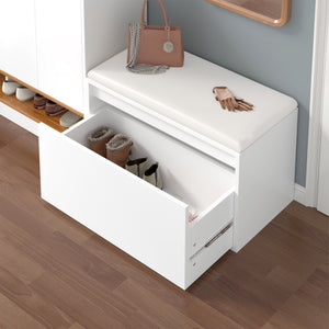 Banc à Chaussures Degerfors avec Tiroir 80x39x45 cm différentes couleurs [en.casa]