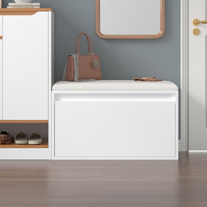 Banc à Chaussures Degerfors avec Tiroir 80x39x45 cm différentes couleurs [en.casa]