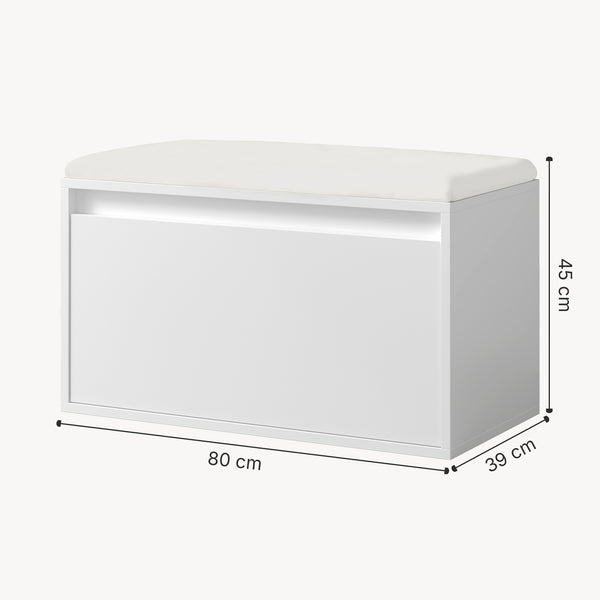 Banc à Chaussures Degerfors avec Tiroir 80x39x45 cm différentes couleurs [en.casa]