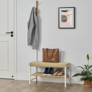 Panca con ripiano porta scarpe Rjukan Beige pro.tec