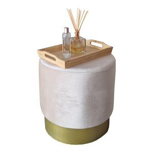 Sitzhocker Larvik 40x40 cm Samt [en.casa]