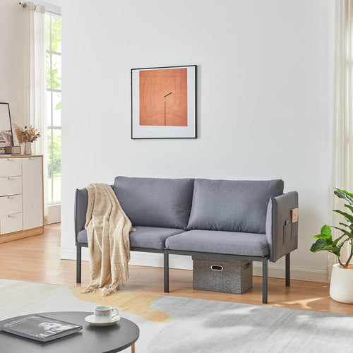 Canapé 2 places Kamar 69 x 158 x 63 cm [en.casa] 