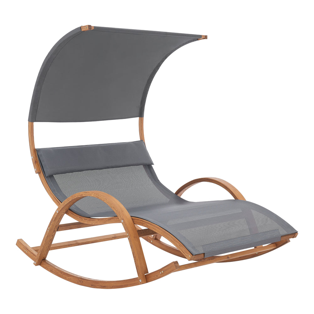Chaise à bascule Kasos 181x135x190cm gris foncé [en.casa] - premiumXL