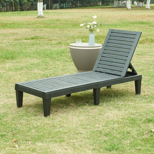 Chaise longue Ateleta 172x58 cm Noir [casa.pro] - premiumXL
