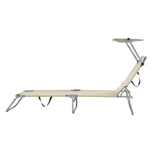 Set di 2 Lettini Prendisole Argozelo Pieghevoli con Tettuccio Parasole Regolabile casa.pro