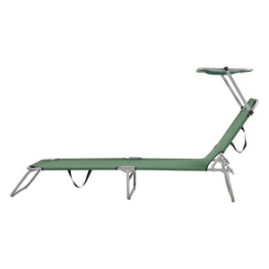Set di 2 Lettini Prendisole Argozelo Pieghevoli con Tettuccio Parasole Regolabile casa.pro