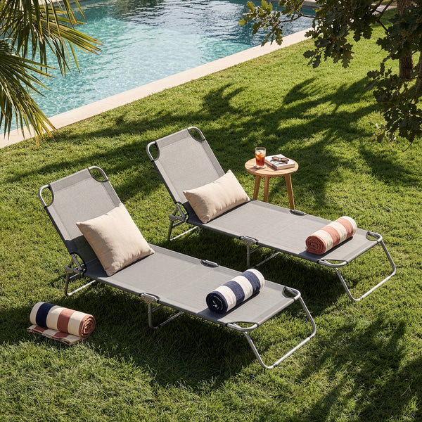 Sonnenliege Carcao 2er Set [casa.pro]