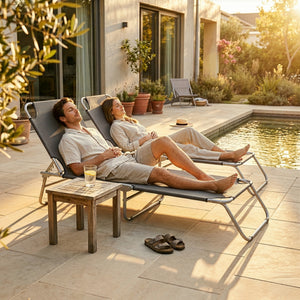 Sonnenliege Carcao 2er Set [casa.pro]