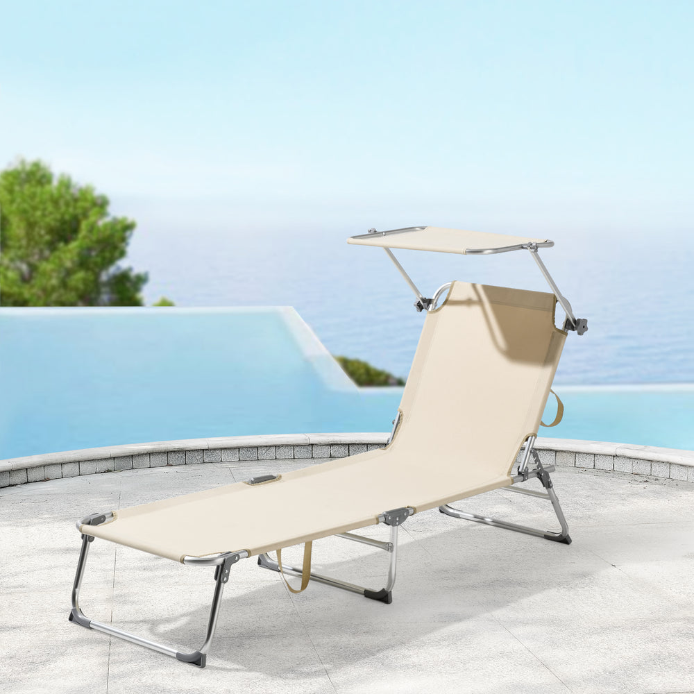 Chaise longue Legorreta aluminium 189x57x28 cm [en.casa] - premiumXL