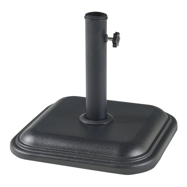 Pied de parasol Biccari avec adaptateurs 33 37 41 48 mm béton noir casa.pro