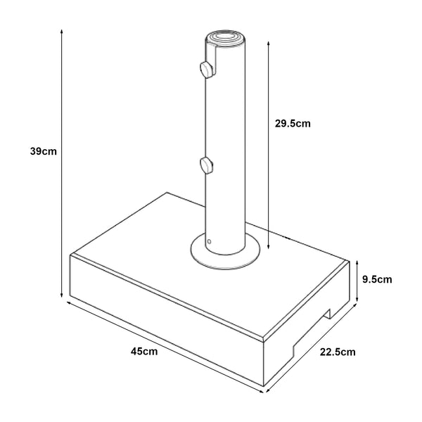 Sonnenschirmständer Bomba Granit [casa.pro]