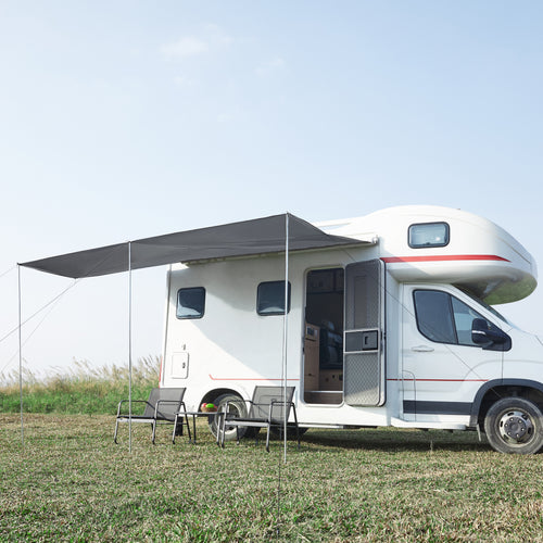 Auvent de caravane Beuningen 400 x 240 x 235 cm gris pro.tec
